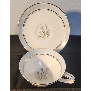 Noritake Bluebell China Cup And Saucer Set # 5558